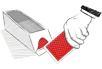Sacar una carta de una baraja de cartas