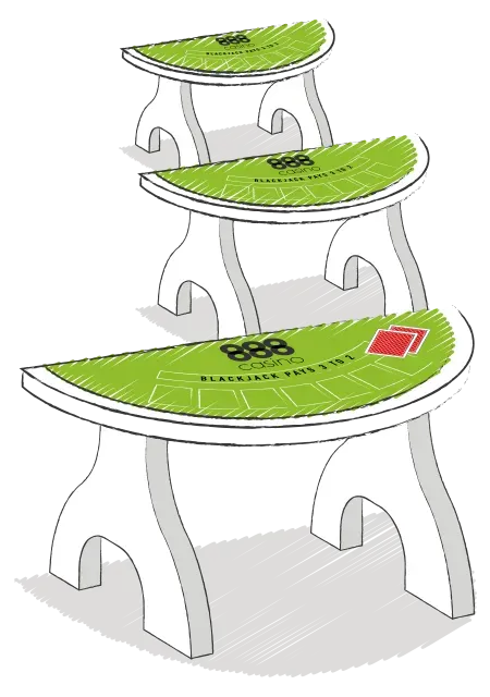 Blackjack tables